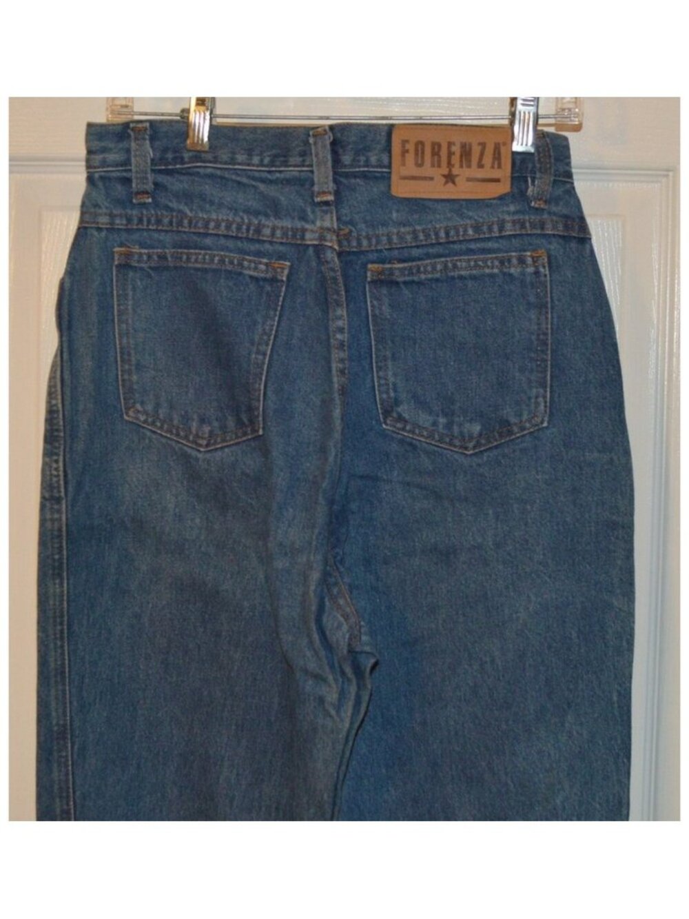 Forenza Women's Blue Denim Jeans Pants Size 10 Tall Straight Leg - Picture 4 of 4
